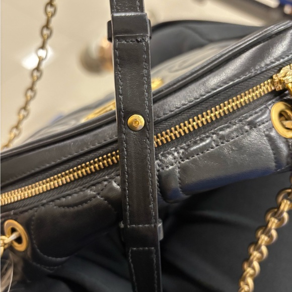 Salvatore Ferragamo Black Crossbody Bag with Gold Accents - Picture 2 of 8